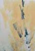 Close your eyes -Yellow ocher and Indigo blue-